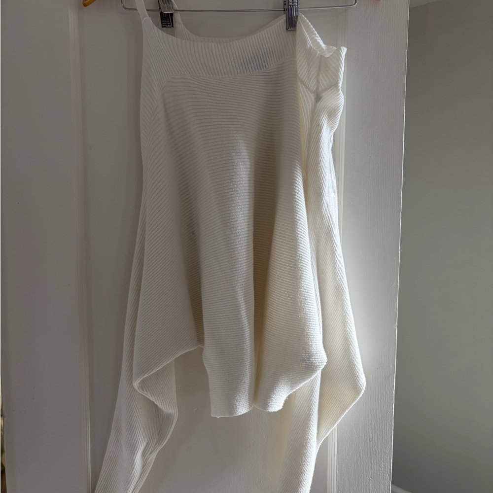 Forever 21 Cream Ribbed Knit Top